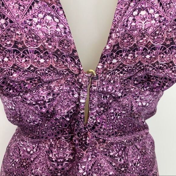 Swimsuit for all Halter Top Swimsuit‎ Open Back Geometric Plunge Sexy Strap - Picture 3 of 10